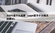 AAPE是什么品牌（aape属于什么档次的牌子）