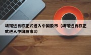 胡锡进自称正式进入中国股市（胡锡进自称正式进入中国股市3）