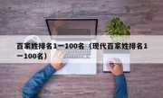 百家姓排名1一100名（现代百家姓排名1一100名）