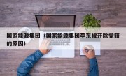 国家能源集团（国家能源集团李东被开除党籍的原因）