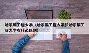 哈尔滨工程大学（哈尔滨工程大学和哈尔滨工业大学有什么区别）