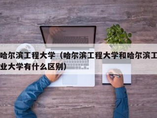 哈尔滨工程大学（哈尔滨工程大学和哈尔滨工业大学有什么区别）