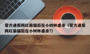 警方通报网红偷猫后在小树林虐杀（警方通报网红偷猫后在小树林虐杀?）