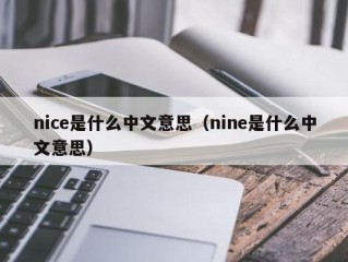 nice是什么中文意思（nine是什么中文意思）