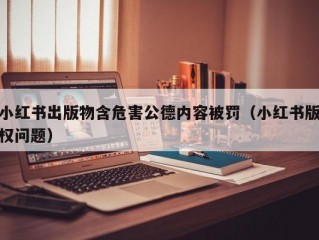 小红书出版物含危害公德内容被罚（小红书版权问题）