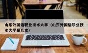 山东外国语职业技术大学（山东外国语职业技术大学是几本）