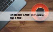 MARNI是什么品牌（divimarni是什么品牌）