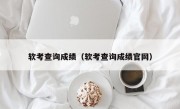 软考查询成绩（软考查询成绩官网）