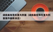 湖南耒阳发生重大刑案（湖南耒阳发生重大刑案案件最新消息）