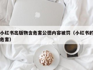 小红书出版物含危害公德内容被罚（小红书的危害）