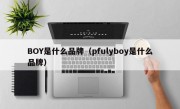 BOY是什么品牌（pfulyboy是什么品牌）