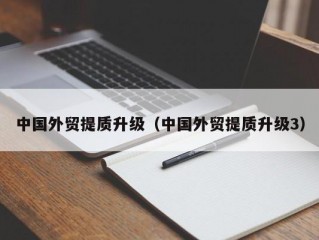 中国外贸提质升级（中国外贸提质升级3）