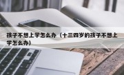 孩子不想上学怎么办（十三四岁的孩子不想上学怎么办）