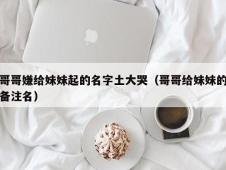 哥哥嫌给妹妹起的名字土大哭（哥哥给妹妹的备注名）