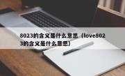 8023的含义是什么意思（love8023的含义是什么意思）