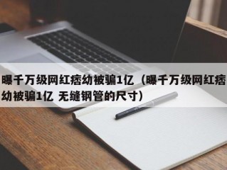 曝千万级网红痞幼被骗1亿（曝千万级网红痞幼被骗1亿 无缝钢管的尺寸）