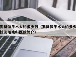 狐臭做手术大约多少钱（狐臭做手术大约多少钱沈阳京科医院简介）